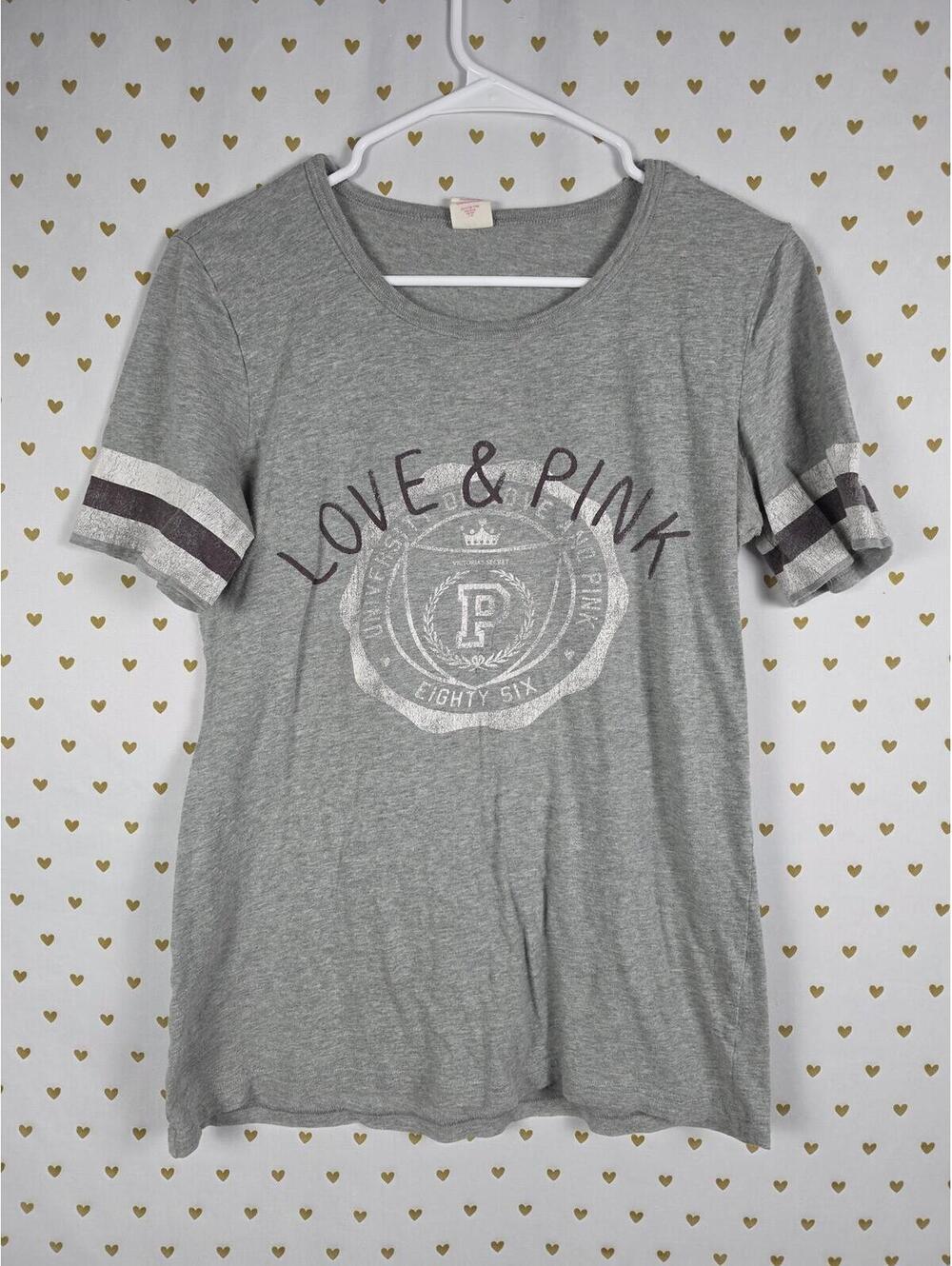Victorias Secret PINK Vintage Y2k LOVE Logo Tee Shirt LARGE